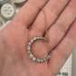Antique Crescent Diamond Necklace 1.50CTW Old Mine Cut Silver & 14K/18K Gold - Devine & Co.