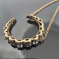 Antique Crescent Diamond Necklace 1.50CTW Old Mine Cut Silver & 14K/18K Gold - Devine & Co.