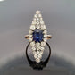 Antique Sapphire & Diamond Ring 2CT Sapphire 2.00CTW Diamonds Silver & 14K - Devine & Co.
