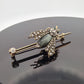 Antique Victorian Bee Brooch 14K Gold & Silver Diamond Emerald Cats Eye Quartz - Devine & Co.