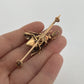 Antique Victorian Bee Brooch 14K Gold & Silver Diamond Emerald Cats Eye Quartz - Devine & Co.
