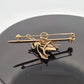Antique Victorian Bee Brooch 14K Gold & Silver Diamond Emerald Cats Eye Quartz - Devine & Co.