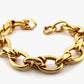 Heavy Italian 14K Yellow Gold  29.78 Grams 9”-15mm Wide Oval Link Bracelet