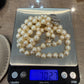 Vintage 10K White Gold Diamond Clasp Two-Strand Akoya Pearl Necklace