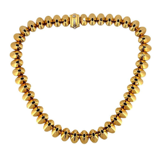 Chimento 18K Yellow Gold Italy Designer Estate 58.16 Grams Oval Dome Necklace-Bracelet-Devine &amp; Co.