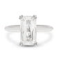 Crisscross Emerald Cut Moissanite Solitaire 3.50 Carat 14K - Devine & Co.