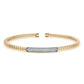 14K Italian Made Pave Diamond Bangle 0.50CTW - Devine & Co.