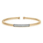 14K Italian Made Pave Diamond Bangle 0.50CTW - Devine & Co.