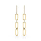 14K Paperclip Diamond Dangle Earrings 0.26CTW - Devine & Co.