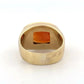 18K Yellow Gold 9.60 CT 10 Grams Madeira Citrine East-West Bezel Set Ring - Devine & Co.
