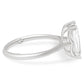 Diamond Crisscross Emerald Cut Moissanite Solitaire Ring 3.50 Carat 14K - Devine & Co.