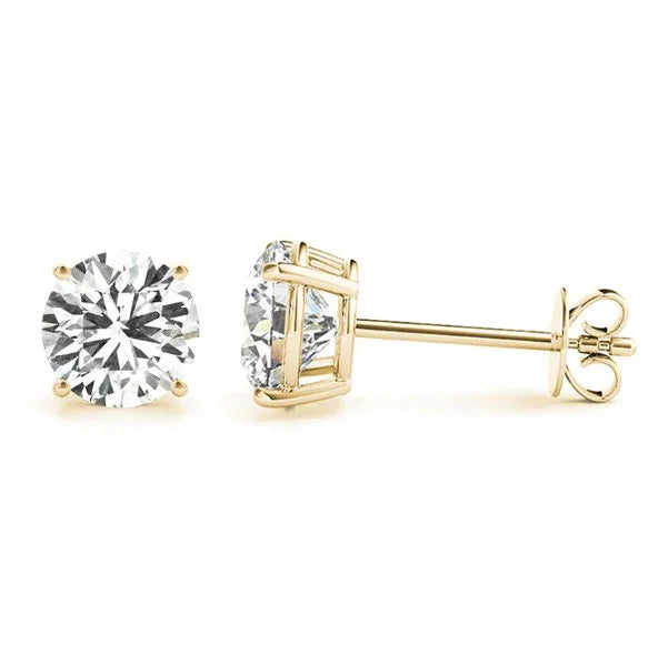 Round Brilliant Cut Lab Grown Diamond Studs 4CTW 14K - Devine & Co.