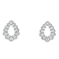 Scallop Droplette Cubic Zirconia Stud Earrings Sterling Silver - Devine & Co.