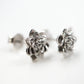 Succulent Post 9mm Rhodium Plated Sterling Silver Stud Earrings - Devine & Co.