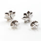 Succulent Post 9mm Rhodium Plated Sterling Silver Stud Earrings - Devine & Co.
