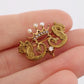 Antique 14K Yellow Gold Seed Pearl & Diamond 3.18g Dragon Crown Enhancer Brooch