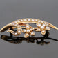 Antique 14K Yellow Gold Seed Pearl Floral Art Nouveau 2.67g Flower Leaf Brooch