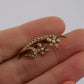 Antique 14K Yellow Gold Seed Pearl Floral Art Nouveau 2.67g Flower Leaf Brooch