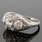 1920s Art Deco Old European Cuts Handmade Filigree 2.00CTW Platinum Diamond Ring