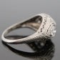 1920s Art Deco Old European Cuts Handmade Filigree 2.00CTW Platinum Diamond Ring