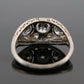1920s Art Deco Old European Cuts Handmade Filigree 2.00CTW Platinum Diamond Ring