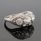 1920s Art Deco Old European Cuts Handmade Filigree 2.00CTW Platinum Diamond Ring