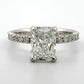 Consignment - Platinum Solitaire Diamond Natural Radiant 2.50ct F/VS2 GIA Engagement Ring Size 7 - platinum, diamond, ring...