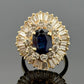 Estate 14K Yellow Gold Natural Sapphire & Diamond Ballerina Ring - Devine & Co.