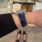 Franck Muller 6850 SC DP Diamond Dial Watch Blue Strap Automatic Platinum Rotor - Devine & Co.