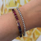 Custom Handmade Natural Rainbow Sapphire 18K Yellow Gold GIA No Heat Bracelet