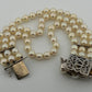 Vintage 10K White Gold 5.50-6mm Three-Strand Akoya Pearl & Diamond Bracelet