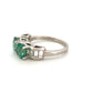 High Quality Natural Green-Blue Tourmaline & Diamond Platinum Ring 3ctw Sz 7.50 - Devine & Co.