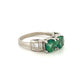 High Quality Natural Green-Blue Tourmaline & Diamond Platinum Ring 3ctw Sz 7.50 - Devine & Co.