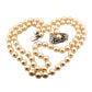 Vintage 10K White Gold Diamond Clasp Two-Strand Akoya Pearl Necklace