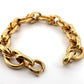 Heavy Italian 14K Yellow Gold  29.78 Grams 9”-15mm Wide Oval Link Bracelet