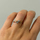Antique 14K Rose Gold 0.40CTW Old Mine Cut Diamond 2-Stone Bypass Ring Size 9.75