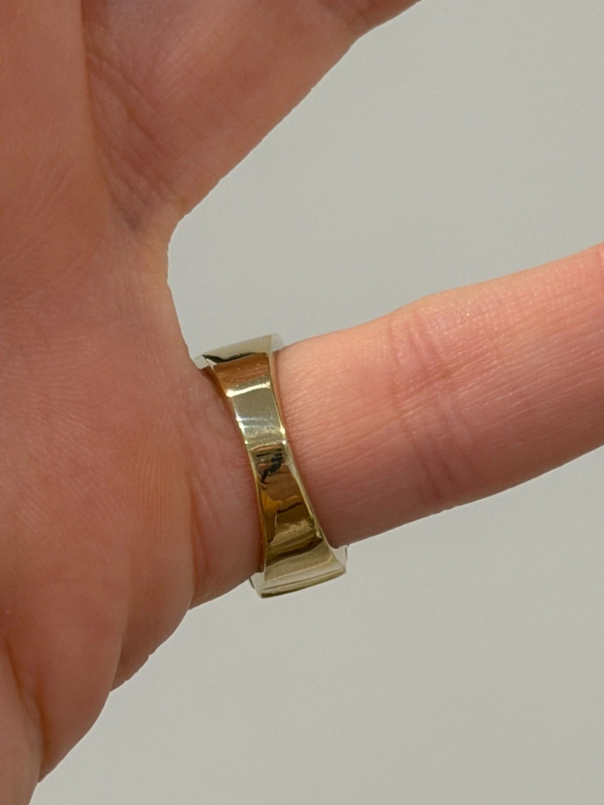 14K Yellow Gold Emerald Cut 7.75g Aquamarine Diamond Ring Size 4.75