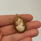 Vintage Shell Cameo 10K Gold Frame 5.08g Brooch Pendant 3cm x 2.5cm