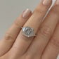 Consignment - Platinum Three-Stone Ring 4.10ct Emerald Cut Diamond GIA Certified Trillion Sides Size 6.5 - platinum, diamo...