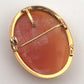 Vintage Hand-Carved Shell Cameo 14K Gold 3.57g Pendant Brooch 3.75cm x 2cm