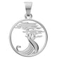Lone Cypress Pebble Beach Wave Charm Pendant Brass Plated - Devine & Co.