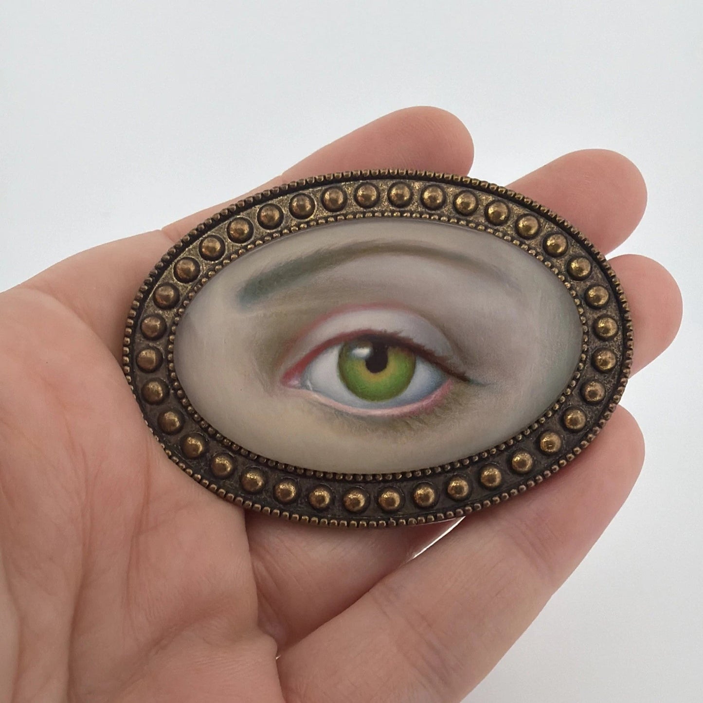 Mark Ryden Lovers Eye Brooch MR 2015 Limited Edition Dome Crystal Pin - Devine & Co.
