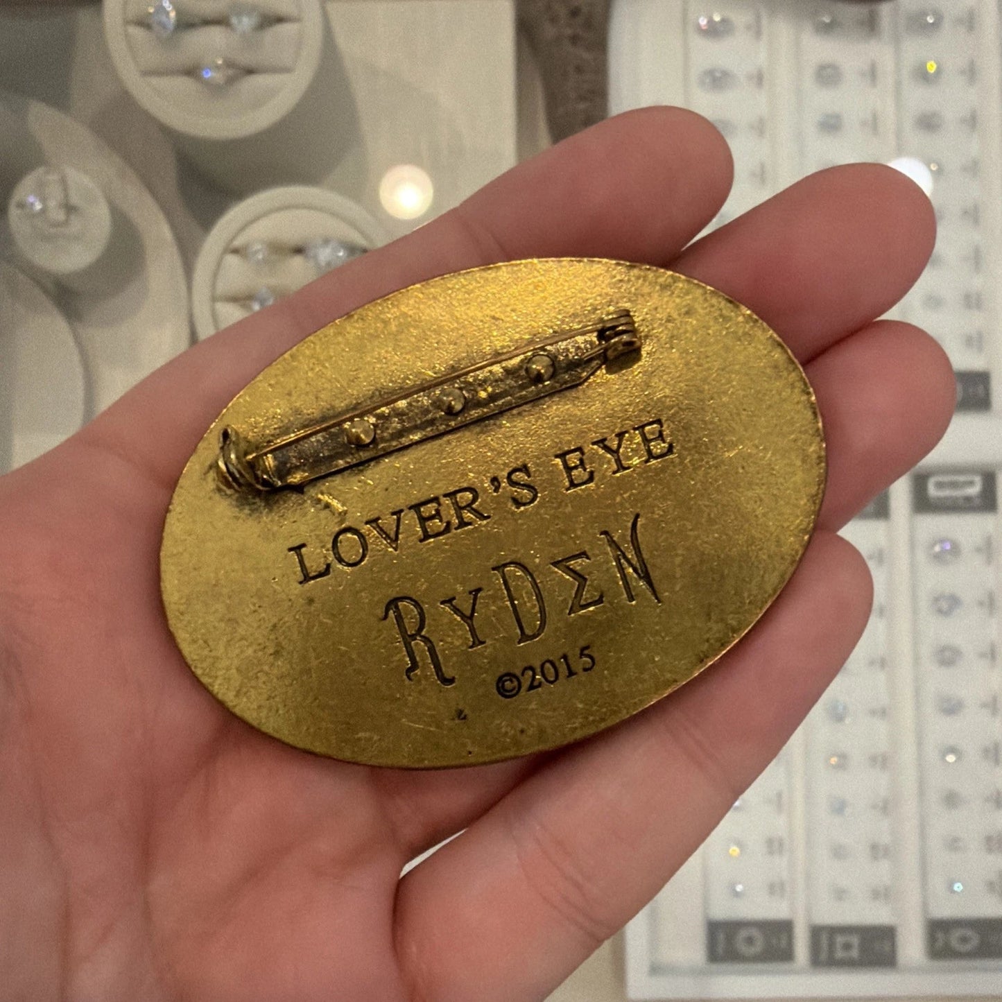 Mark Ryden Lovers Eye Brooch MR 2015 Limited Edition Dome Crystal Pin - Devine & Co.