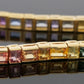 Custom Handmade Natural Rainbow Sapphire 18K Yellow Gold GIA No Heat Bracelet