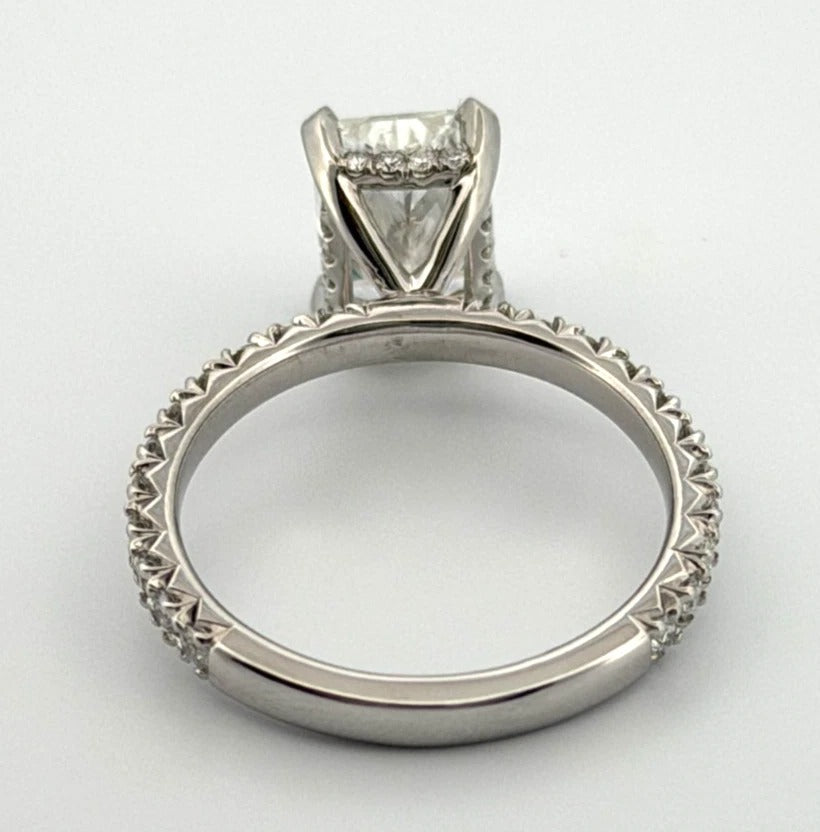 Consignment - Platinum Solitaire Diamond Natural Radiant 2.50ct F/VS2 GIA Engagement Ring Size 7 - platinum, diamond, ring...