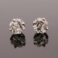 Natural Asscher Cut Diamond 14K White Gold 2.00ctw SI1–SI2 H-I Stud Earrings - Devine & Co.