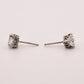 Natural Asscher Cut Diamond 14K White Gold 2.00ctw SI1–SI2 H-I Stud Earrings - Devine & Co.