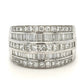 Natural Diamond 14K White Gold 1.80CTW Wide Channel Set Band Ring Size 8 - Devine & Co.