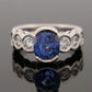 Natural Oval Sapphire Diamond 18K Gold 2.75ctw Sapphire 1.00ctw Dia Ring Size 5 - Devine & Co.
