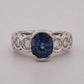 Natural Oval Sapphire Diamond 18K Gold 2.75ctw Sapphire 1.00ctw Dia Ring Size 5 - Devine & Co.